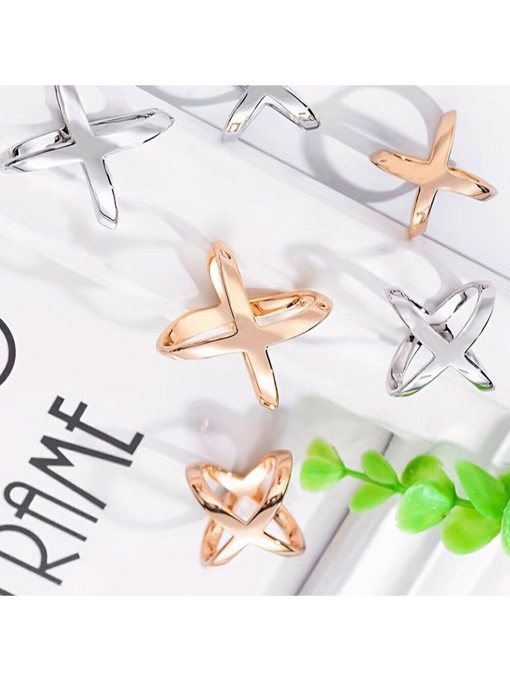 3PCS Women’s Scarf Buckle Set X-Shaped Knot Shawl Clip in Gold Silver Rose
